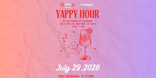 Yappy Hour on the Terrace with SPCA International & Riverpark
