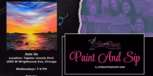 Rainbow-Sunset -Sip & Paint Night Wednesdays 7:00 p.m.