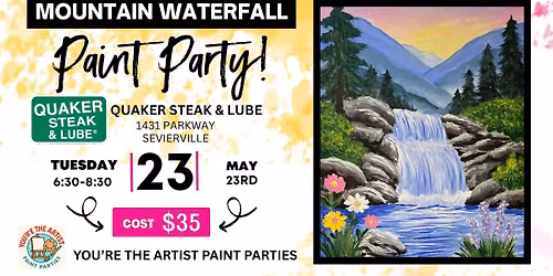 Mountain Waterfall Paint Party!