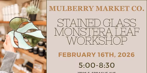 Stained Glass Monstera Leaf Workshop!