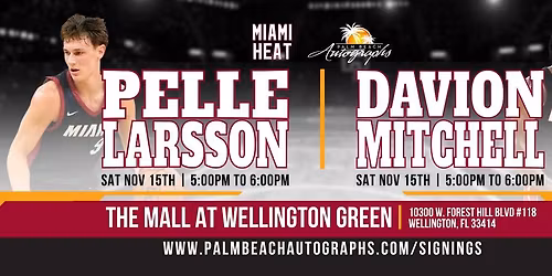 DAVION MITCHELL & PELLE LARSSON - Public Signings at the Wellington Store!