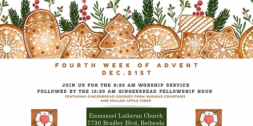 Gingerbread Sunday\/4th Sunday of Advent