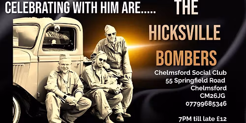 PENSIONER PARTY with The Hicksville Bombers, Jack & The Real Deals and Radar