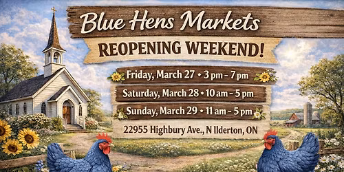 \ud83d\udce3 Blue Hens Markets Reopening Weekend! \ud83d\udce3