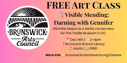 FREE Art Class: Darning