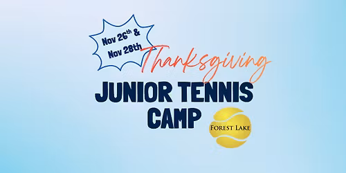 Thanksgiving Week Junior Tennis Camp