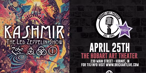 KASHMIR (Led Zeppelin Tribute) at The Hobart Art Theater