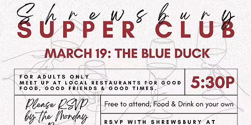 Shrewsbury Supper Club: The Blue Duck