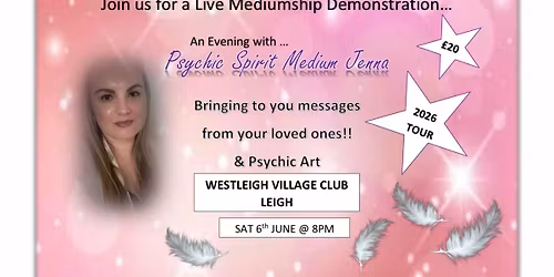 An Evening of Mediumship - Live Demonstration WESTLEIGH VILLAGE CLUB, LEIGH, WIGAN