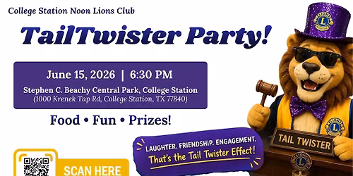 College Station Noon Lions Club Tail Twister Party