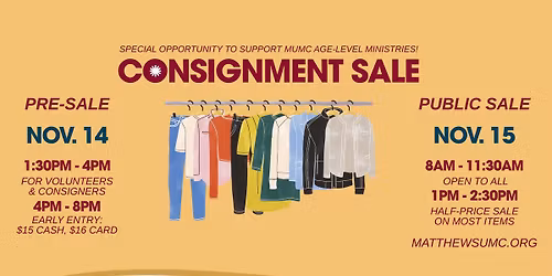 MUMC Children's Consignment Sale