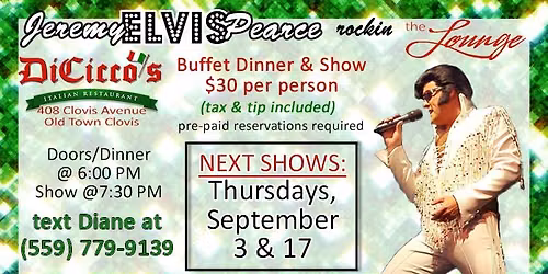 Elvis Dinner Show at DiCicco's