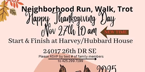9th Annual Crest Thanksgiving Day Turkey Trot\/Walk\/Run\/Bike
