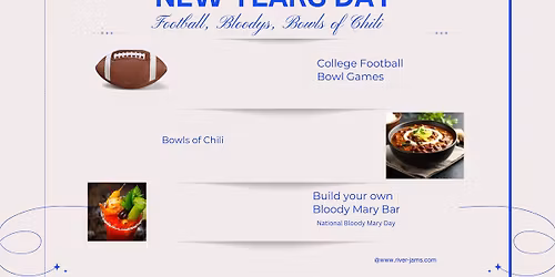 New Years Day Football Bowl Games and Bloody Mary Bar