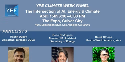 YPE LA - Climate Week Panel: The Intersection of AI, Energy, and Climate