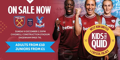 Crystal Palace FC vs West Ham United FC Tickets