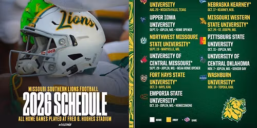 Missouri Southern State Lions vs. Upper Iowa Peacocks