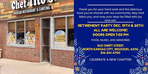 Retirement Party Chef Tito