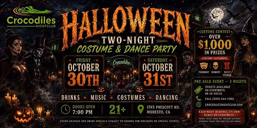 Halloween Costume and Dance Party at Crocodiles Nightclub!