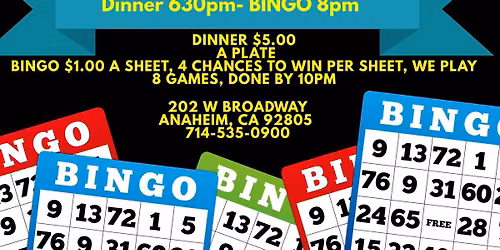 202 DINNER AND BINGO