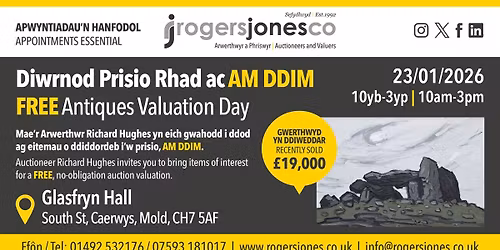 FREE Antiques Valuation Day - Glasfryn Hall, Mold