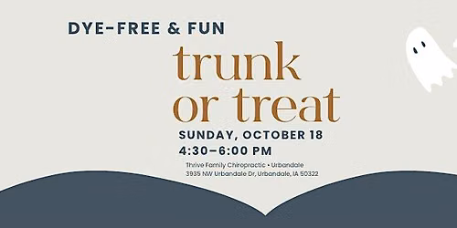 Thrive Family Chiropractic Dye Free Trunk or Treat