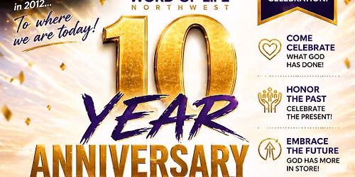 \ud83c\udf89 10 YEAR CHURCH ANNIVERSARY CELEBRATION \ud83c\udf89