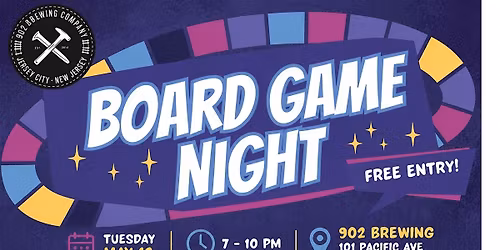 Board Game Night at 902 Brewing | Free things to do Jersey City