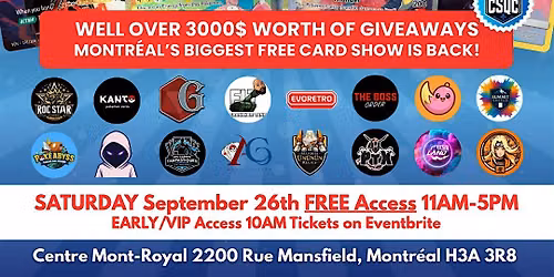 Pok\u00e9Hobby Mega Market September - Buy\/Sell - Pok\u00e9mon Cards & TCG - Montr\u00e9al