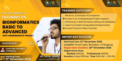 \ud83c\udf1fOffline Hands-on Training on Bioinformatics Basic to Advanced