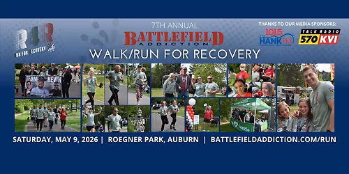 Battlefield Addiction's 7th Annual Walk\/Run for Recovery!