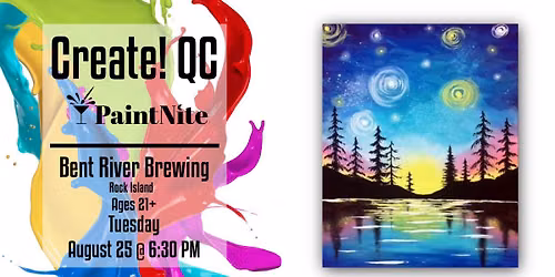 Paint Nite at Bent River Brewing Company Uncommon Room: Rock Island Sea
