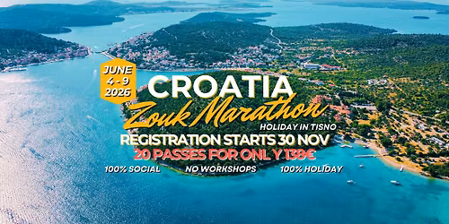 CROATIA ZOUK MARATHON 2026 - dancing with the stars (3rd ed.) | 4-9 June 2026
