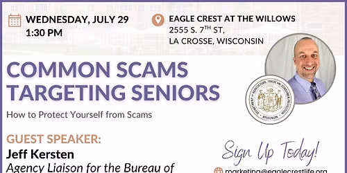 ECC LIFE: Senior Scam Prevention - 1:30 PM Session at Eagle Crest at the Willows