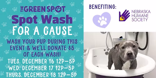 December Spot Wash for a Cause \u2013 Benefiting Nebraska Humane Society!