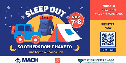 Join us for Night Without a Bed Sleepout