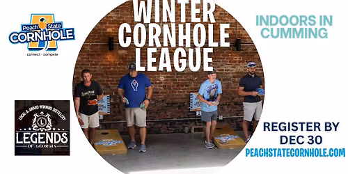 Winter Cornhole League at Legends Distillery - Cumming [Register by Dec 30]