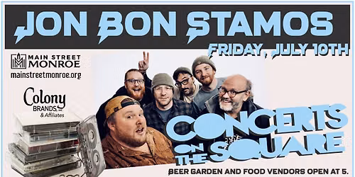 Main Street Monroe Concert on the Square - Jon Bon Stamos 07\/10\/2026