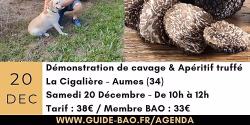 D\u00e9monstration de Cavage et Ap\u00e9ritif truff\u00e9 \/ La Cigali\u00e8re