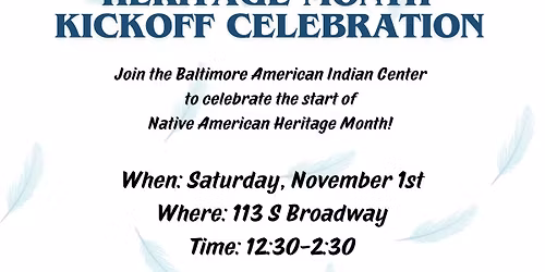 Native American Heritage Month Kickoff Celebration