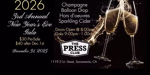 2026 New Year's Eve Gala @ 916 Swing, December 31, 2025
