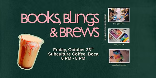 Books, Bling & Brews at Subculture Coffee