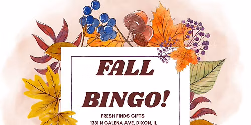 Fall Bingo Party at Fresh Finds Gifts!