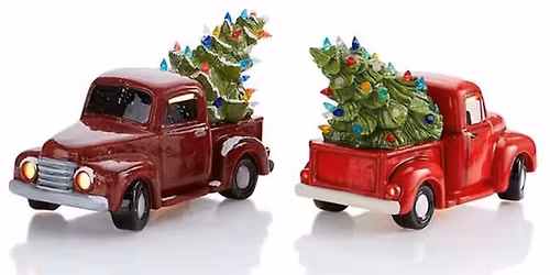 Truck and Tree Ceramic lanterns 
