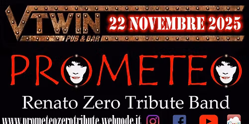 "PROMETEO" Renato Zero Tribute Band - live @VTWIN