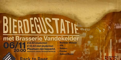Bierdegustatie Brasserie Vandekelder