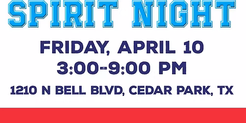 Spirit Night at Andy's!