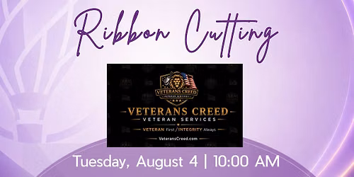 Ribbon Cutting for Veterans Creed Veteran Services