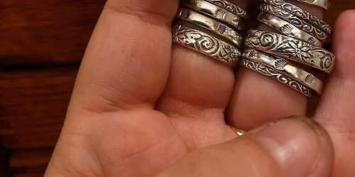 CLOSED\u2014 Sterling Silver Band with Sweet Rock Metal Shop