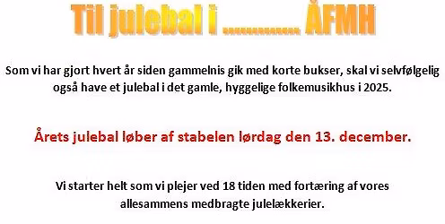 Julebal i \u00c5rhus Folkemusikhus